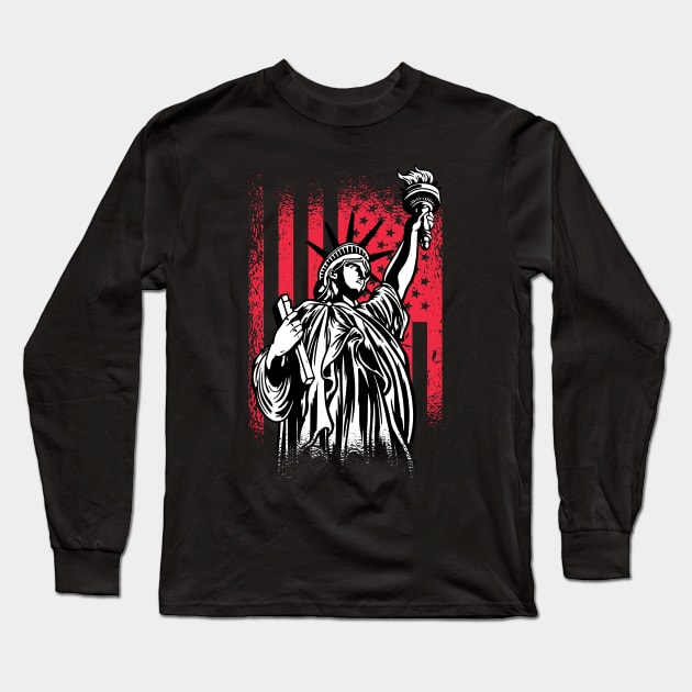 STATUE OF LIBERTY USA Long Sleeve T-Shirt by LR_Collections